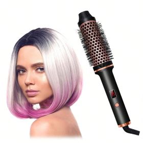 Electric Hair Curling Brush For Short Hair, Volumizing, Curling, Straightening Without Damaging Hair