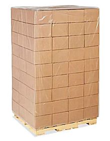 Pack of 75 Plastic Pallet Covers 50 x 46 x 86. Clear Reusable Low Density Polyethylene Pallet Bag Covers 50x46x86. Thickness 3 mil. Ideal for Industri