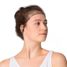 Disposable Nylon Hair Nets 22" in Bulk. Pack of 1440 Dark Brown Invisible 1/4" Aperture Hairnets with Elastic Band. Stretchable Head Covers for Cookin