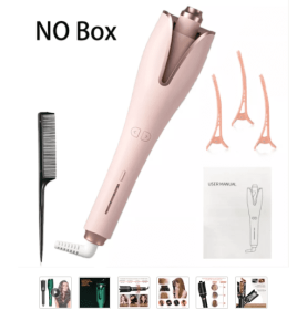 Multi-Automatic Hair Curler Hair Curling Iron LCD Ceramic Rotating Hair Waver Magic Curling Wand Irons Hair Styling Tools (Color: Pink 2, Plug standard: EU)
